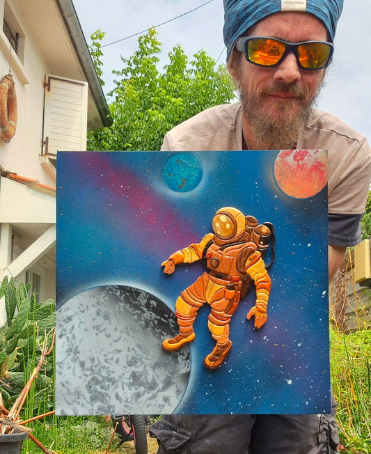 Art de l'Intarsia "Dans l'espace"
