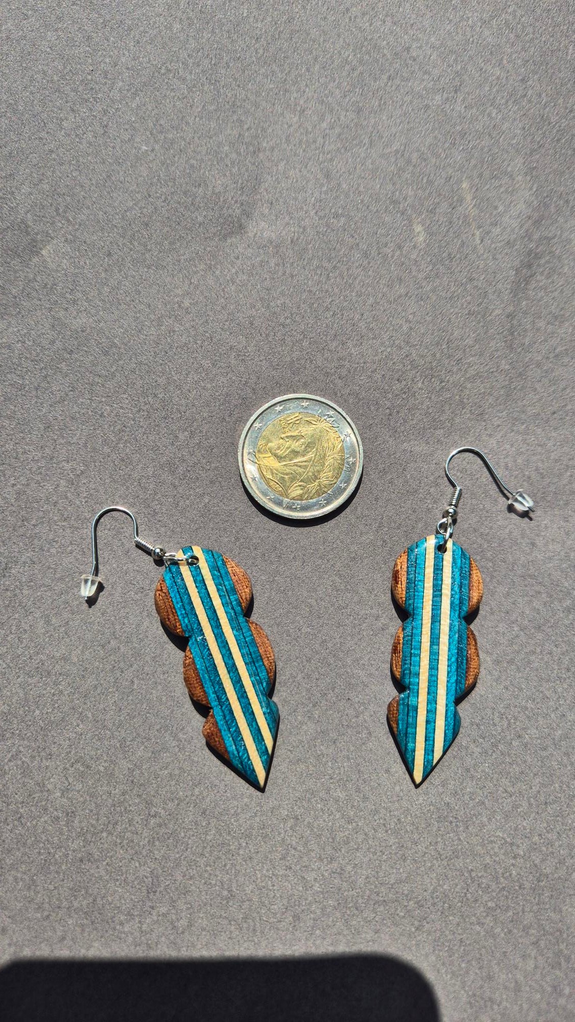 Boucles d'oreilles "Bleu translucide"