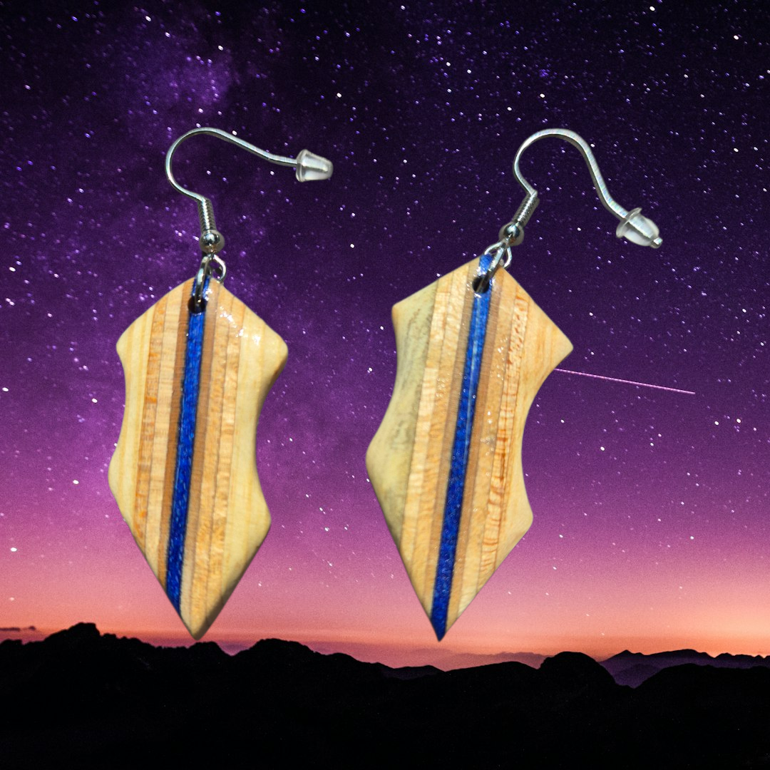 Boucles d'oreilles "Bleu voie lactée"