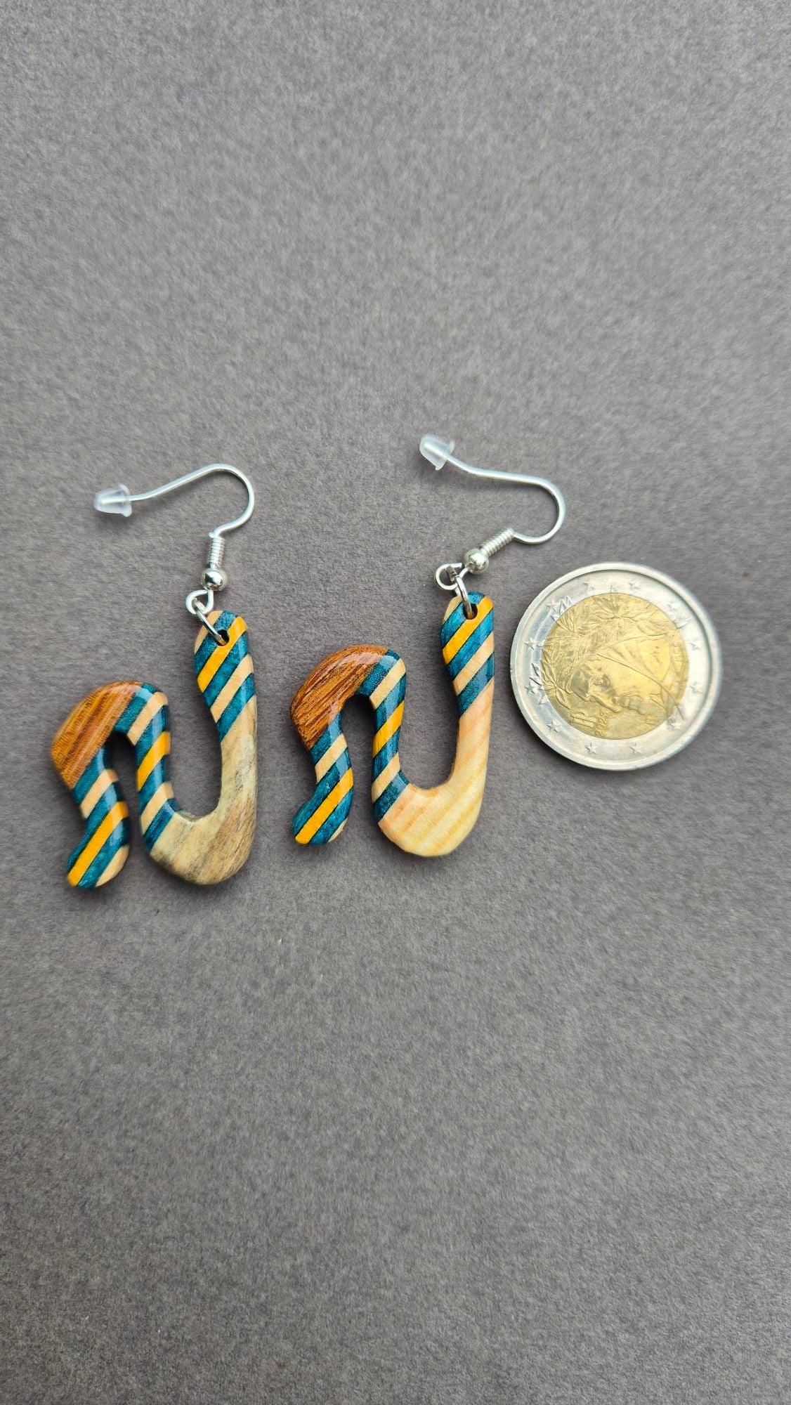 Boucles d'oreilles"Serpent turquoise"