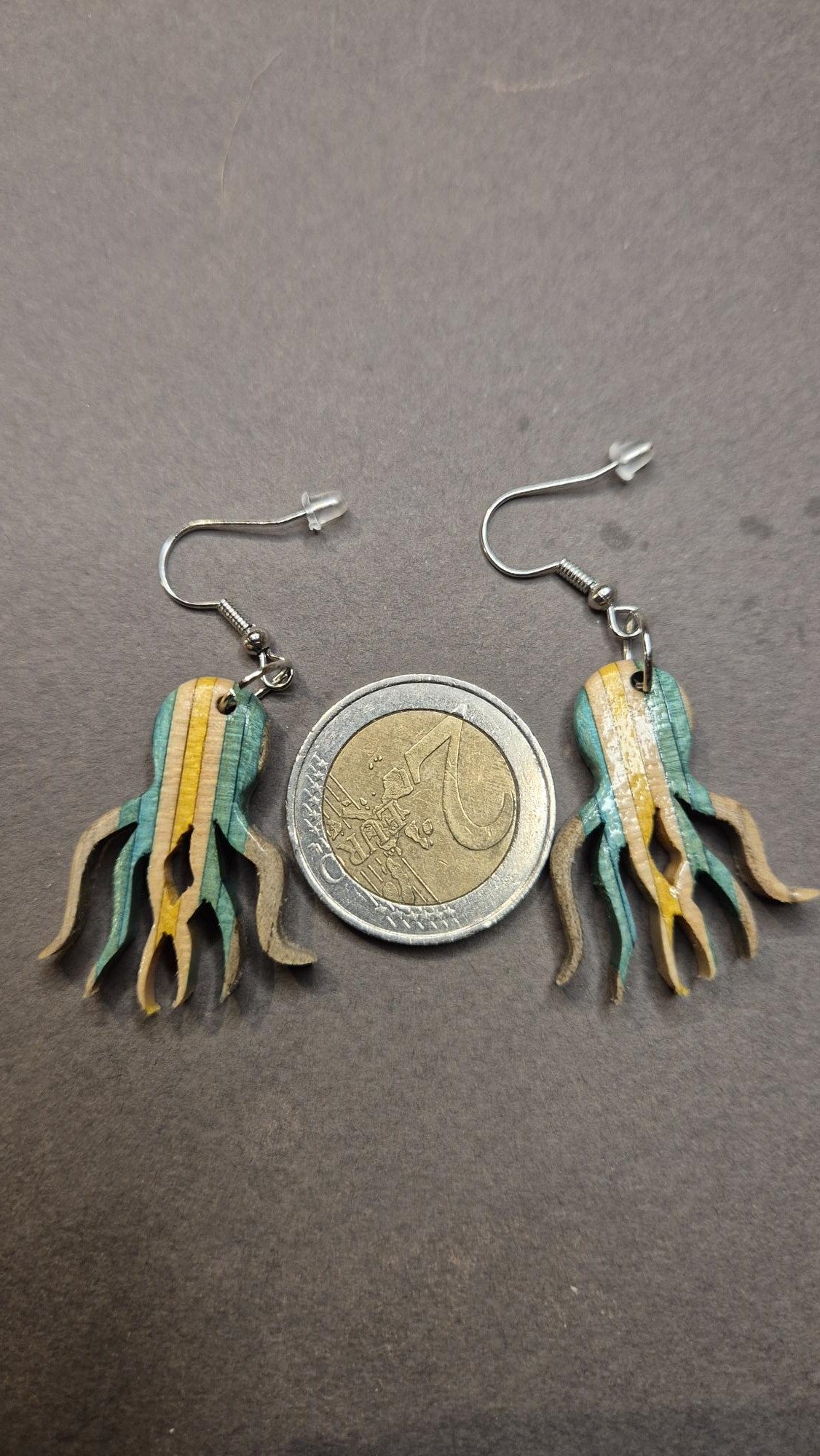 Boucles d'oreilles"bébé pieuvre"