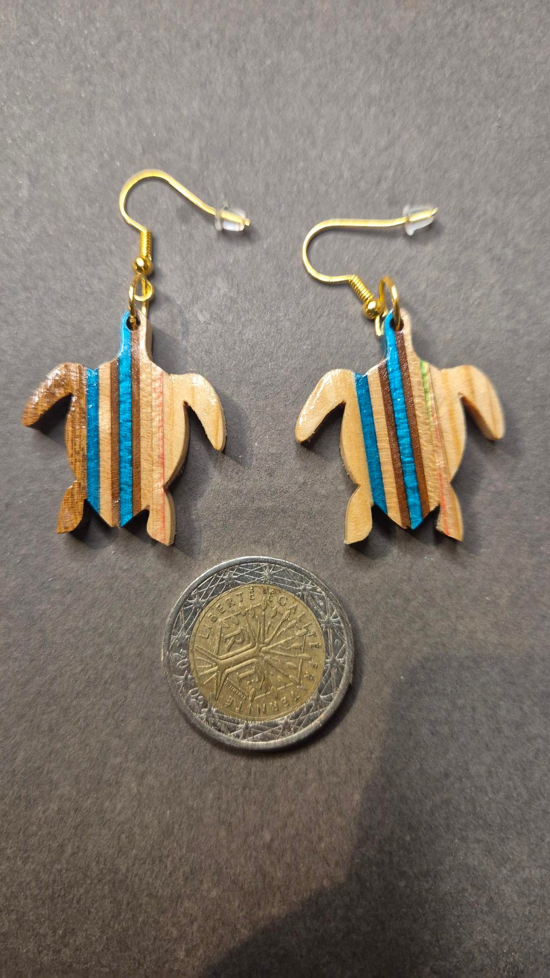 Boucles d'oreilles "couple de tortue"