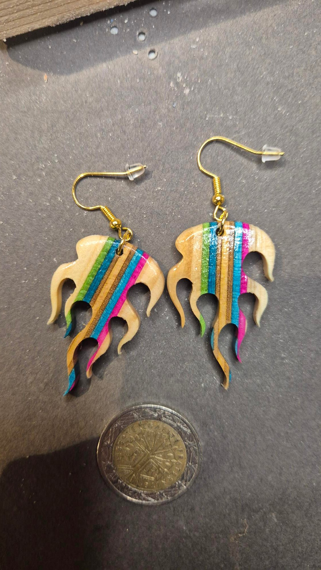 Boucles d'oreilles "Flammes céleste"
