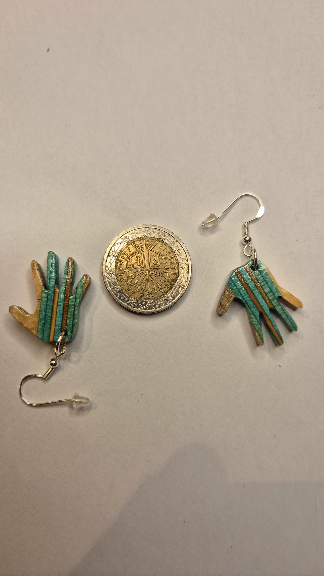 Boucles d'oreilles "mains"