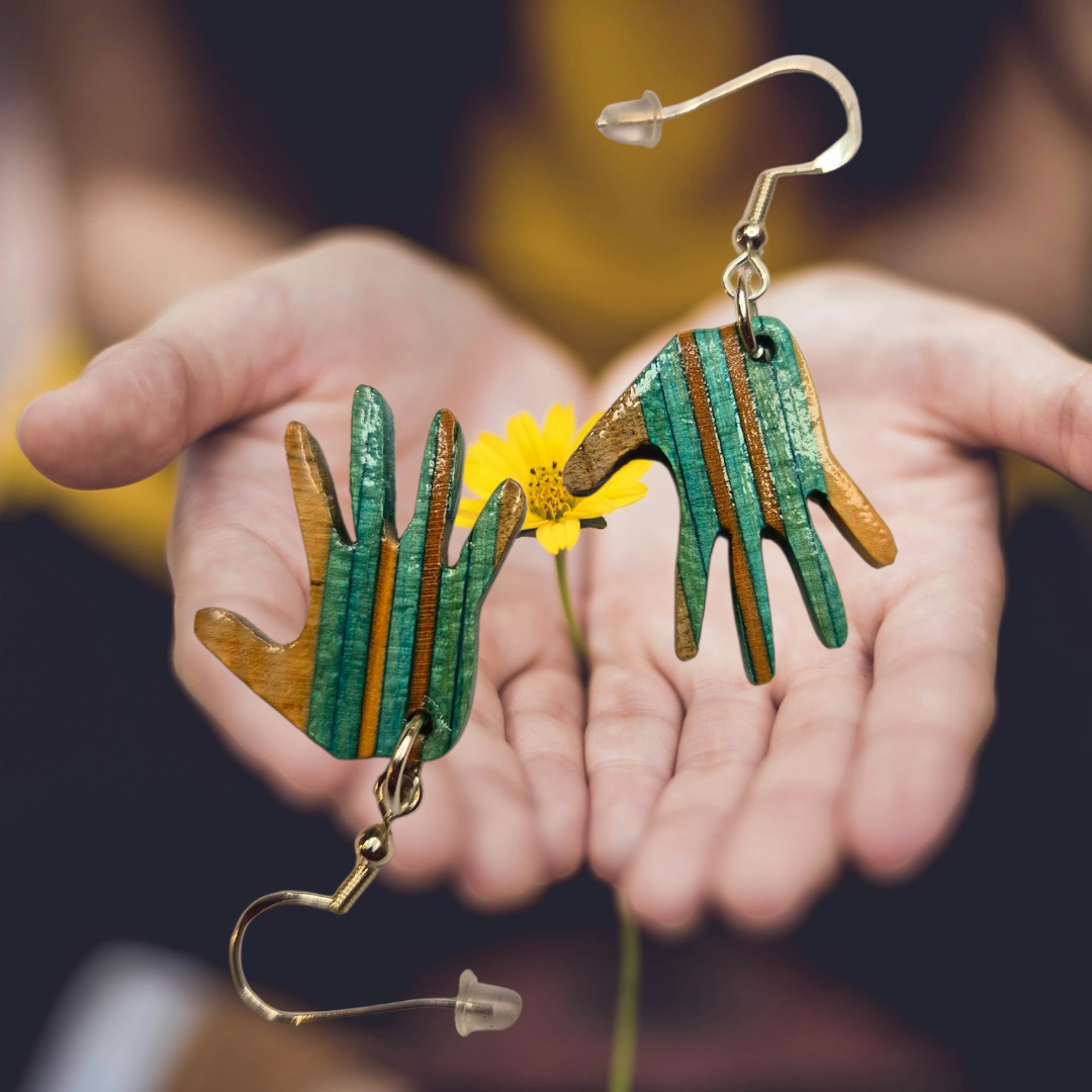 Boucles d'oreilles "mains"
