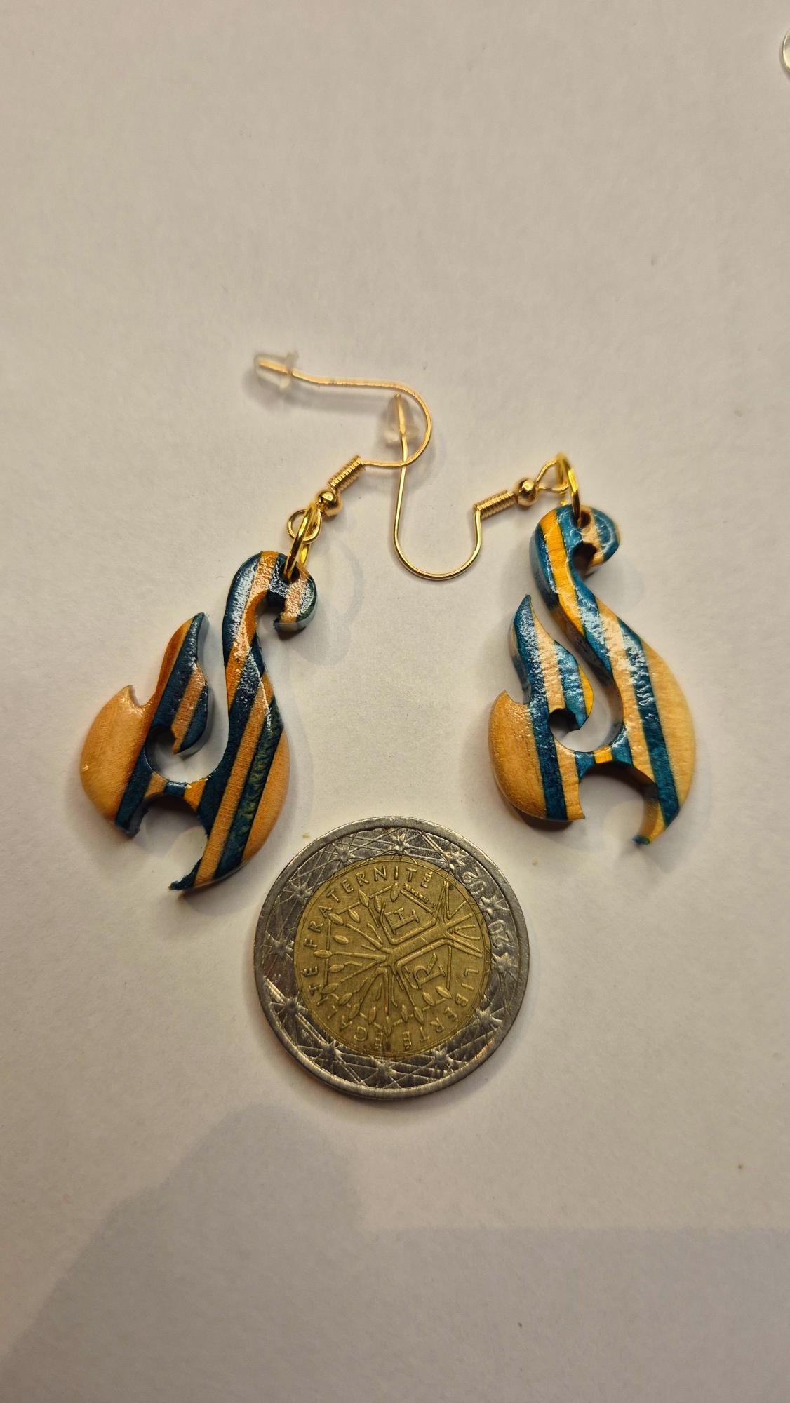Boucles d'oreille "Hamecon maori"