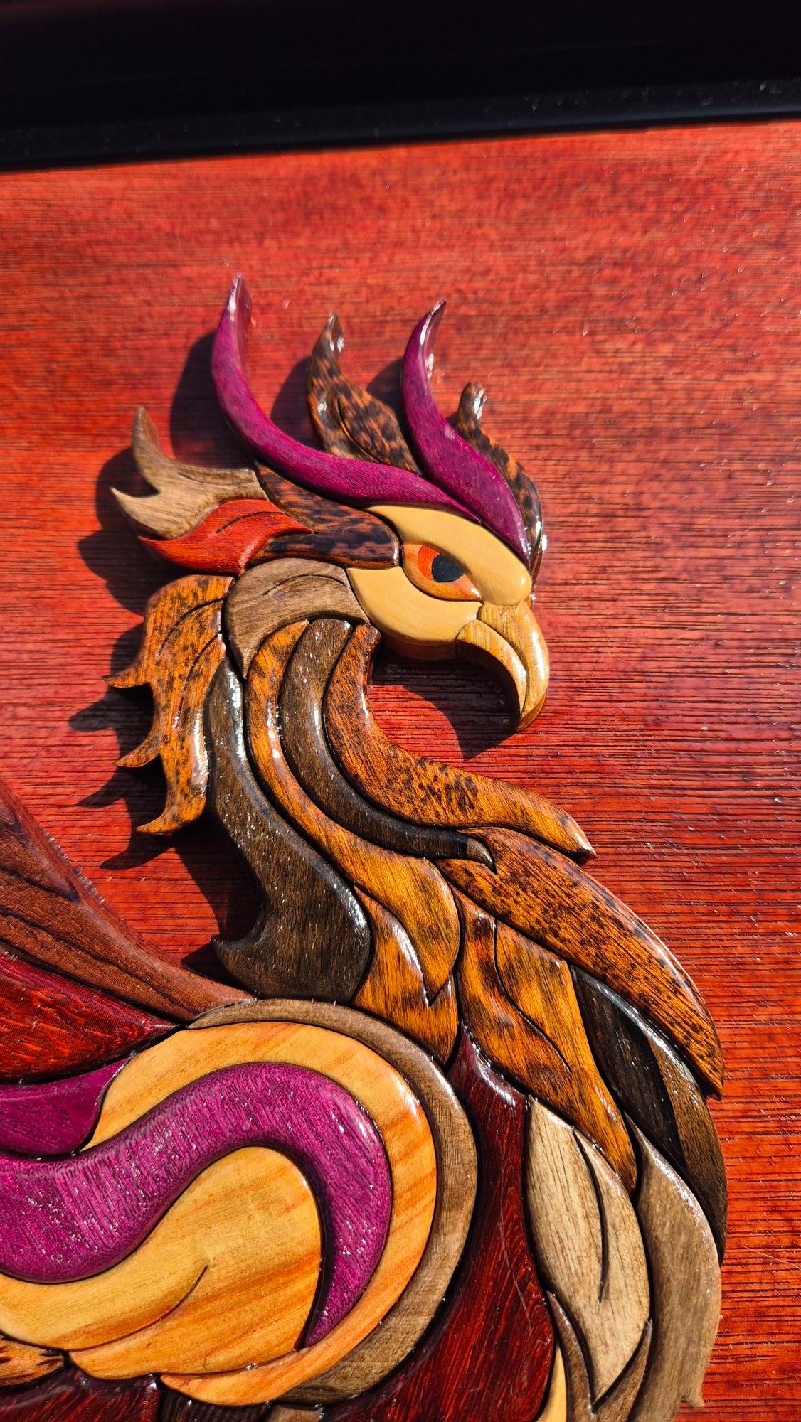 Art de l'intarsia "Le Phoenix Nankurunaisa"