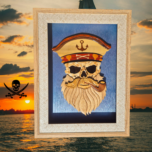 Art de l'Intarsia " Crane de pirate"