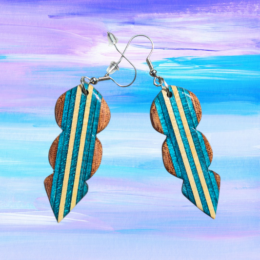 Boucles d'oreilles "Bleu translucide"