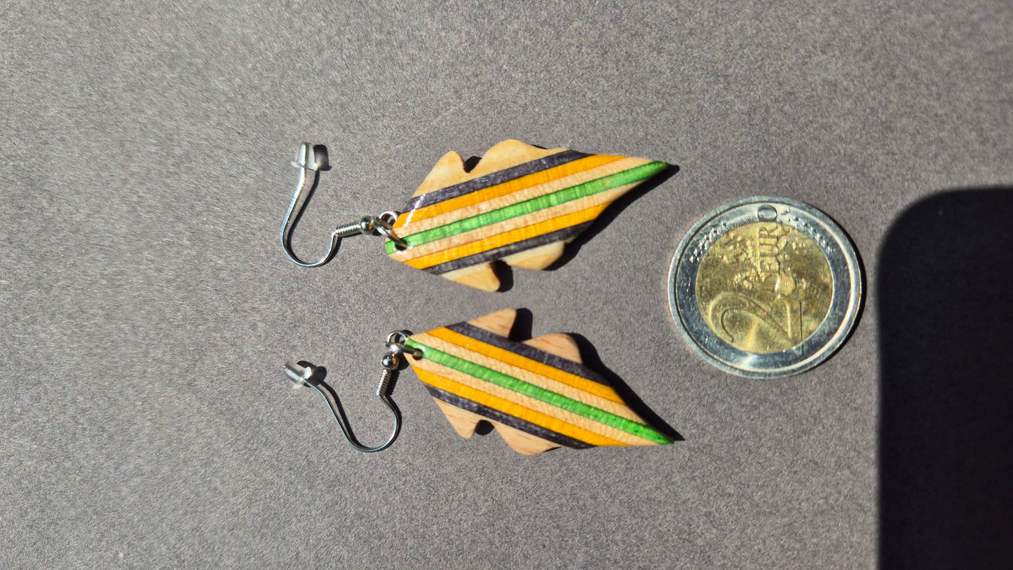 Boucles d'oreilles " Vert Croco"
