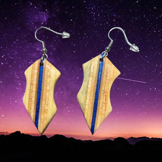 Boucles d'oreilles "Bleu voie lactée"