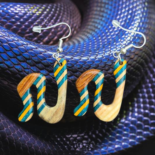 Boucles d'oreilles"Serpent turquoise"