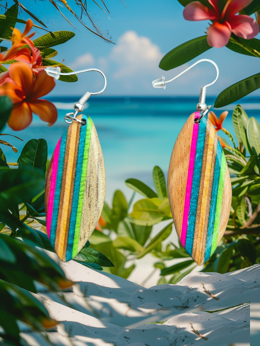 Boucles d'oreilles"Surf multicouleur"