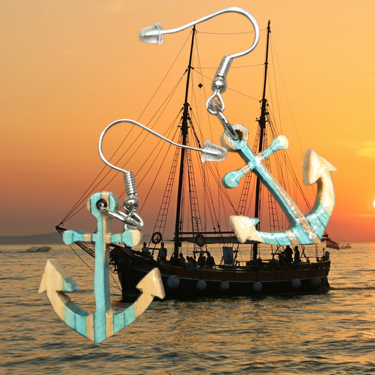 Boucles d'oreilles "Ancre marine"
