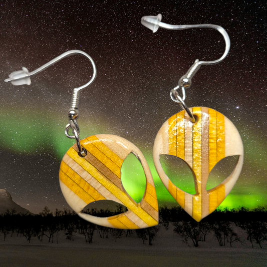 Boucles d'oreilles"Alien jaune"