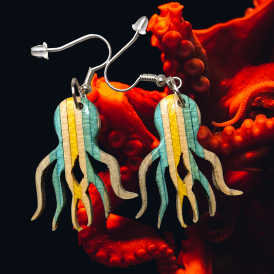Boucles d'oreilles"bébé pieuvre"