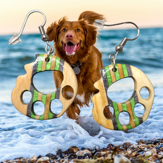 Boucles d'oreilles "empreintes de chien"