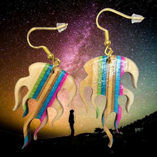 Boucles d'oreilles "Flammes céleste"