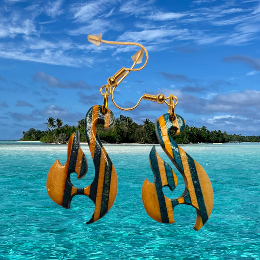 Boucles d'oreille "Hamecon maori"