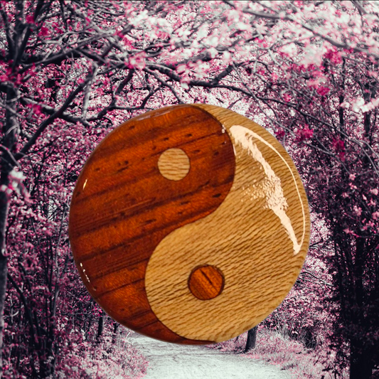 Magnet Ying Yang "Platane et Paddouk gabon"
