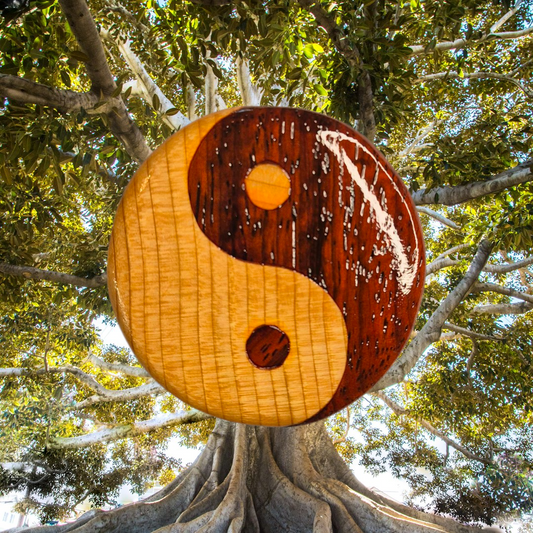 Magnet Yin Yang "Paddouk du Gabon et Cèdre du Liban"