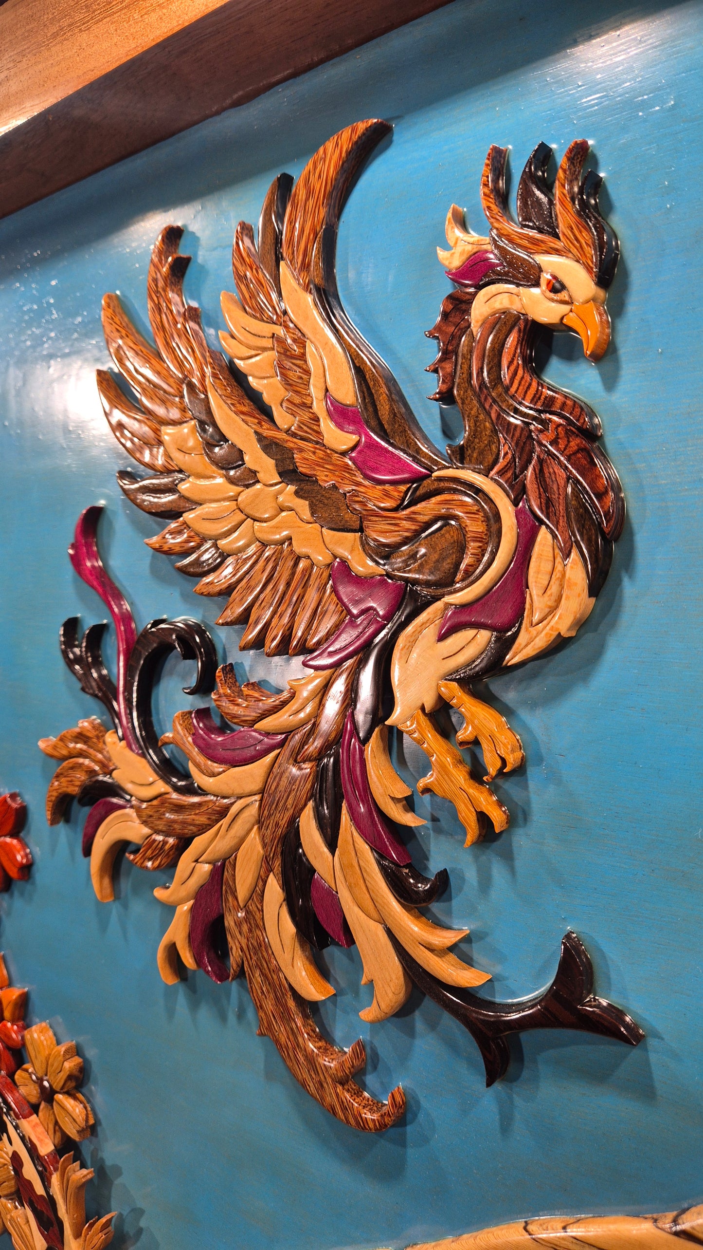Art de l'intarsia "fresque monumentale japonaise "