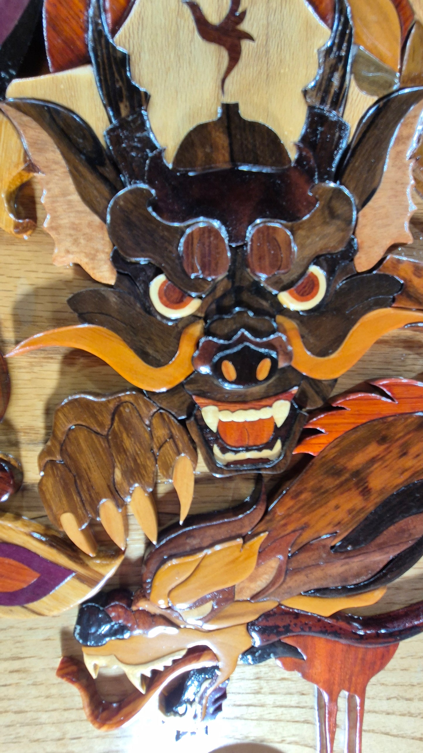 Art de l'intarsia "fresque monumentale japonaise "