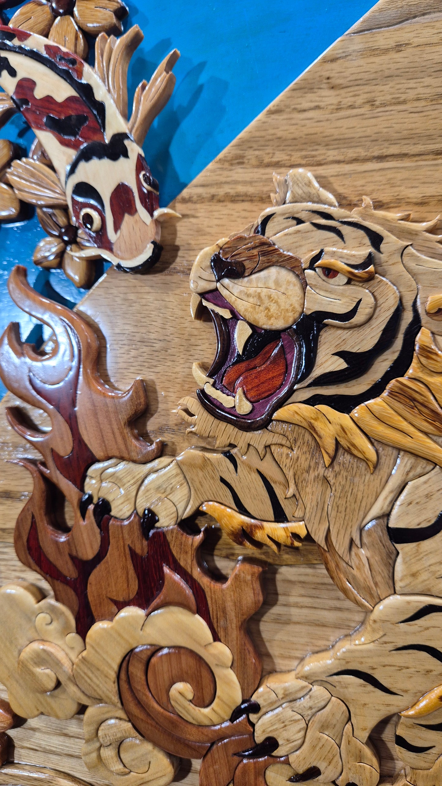 Art de l'intarsia "fresque monumentale japonaise "