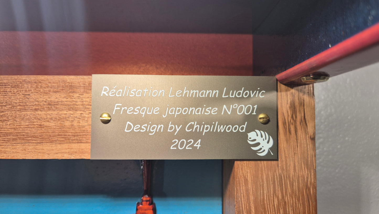 Art de l'intarsia "fresque monumentale japonaise "