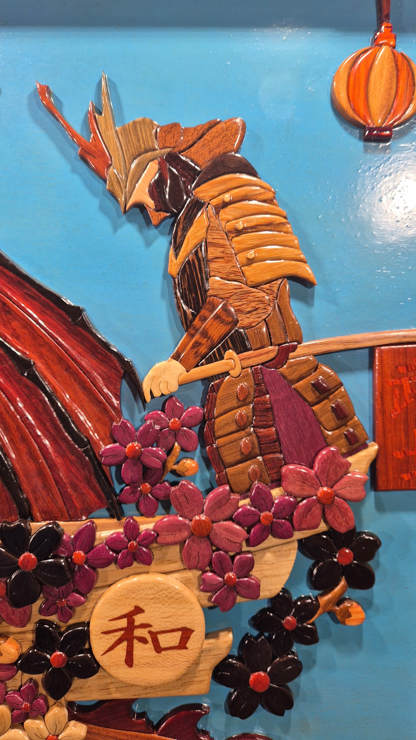 Art de l'intarsia "fresque monumentale japonaise "