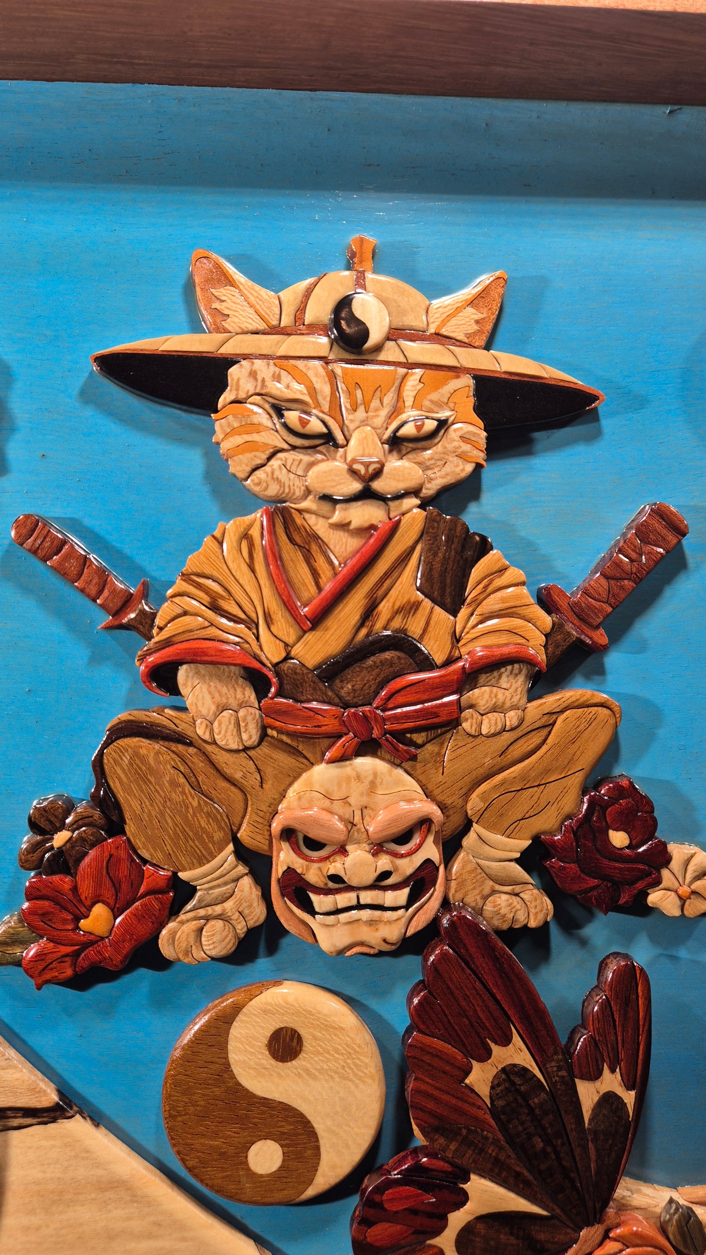 Art de l'intarsia "fresque monumentale japonaise "