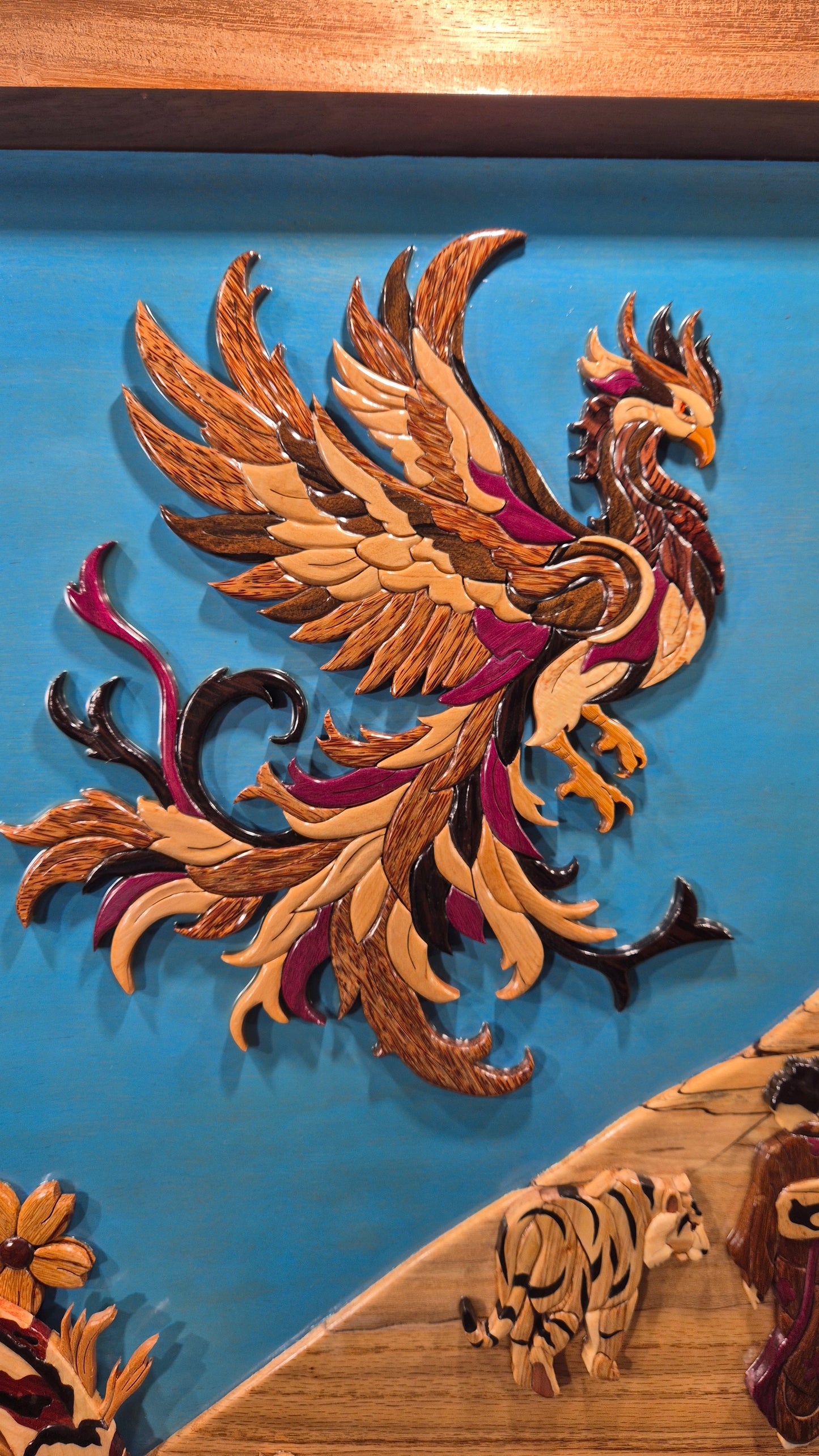 Art de l'intarsia "fresque monumentale japonaise "