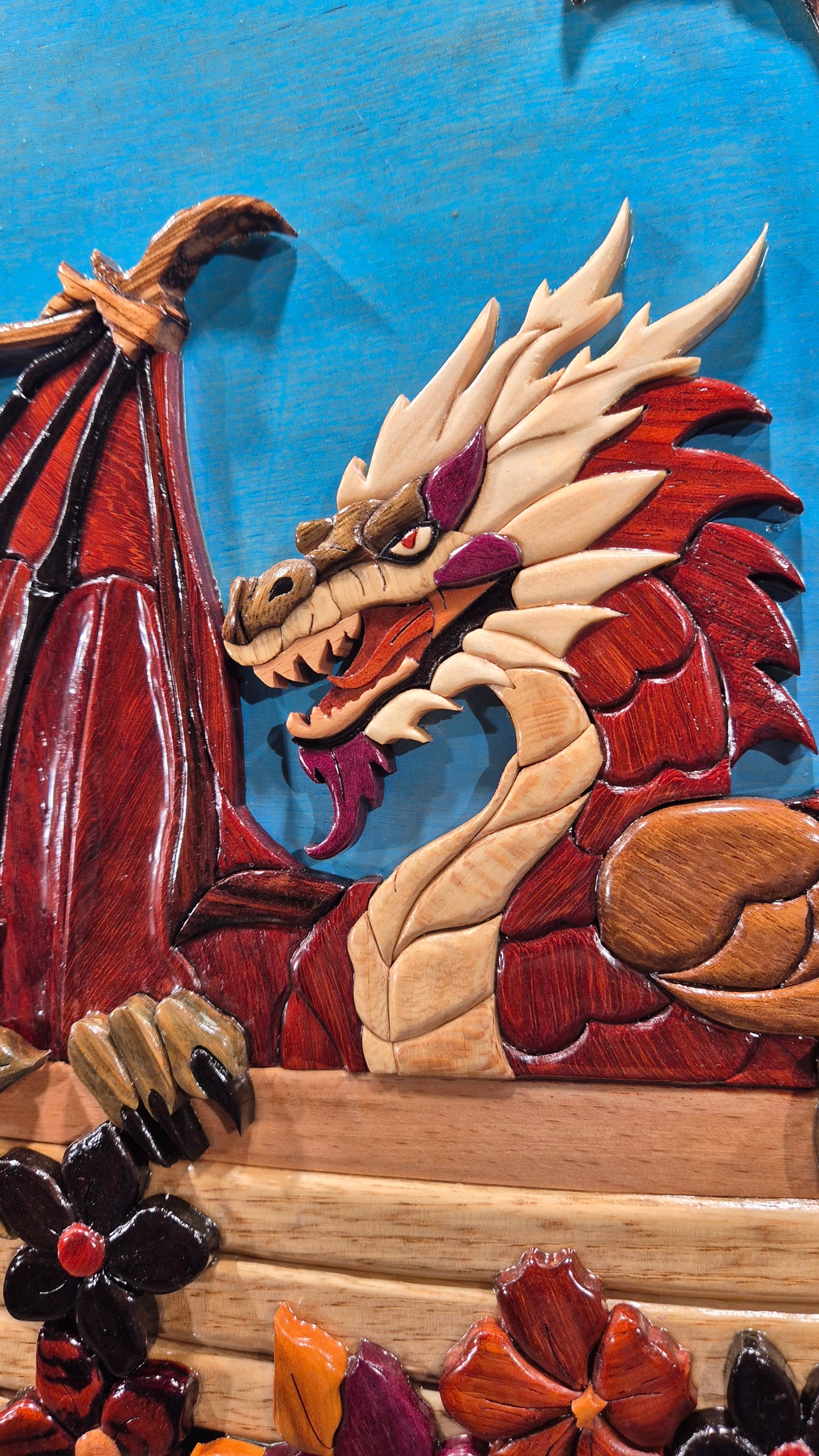 Art de l'intarsia "fresque monumentale japonaise "