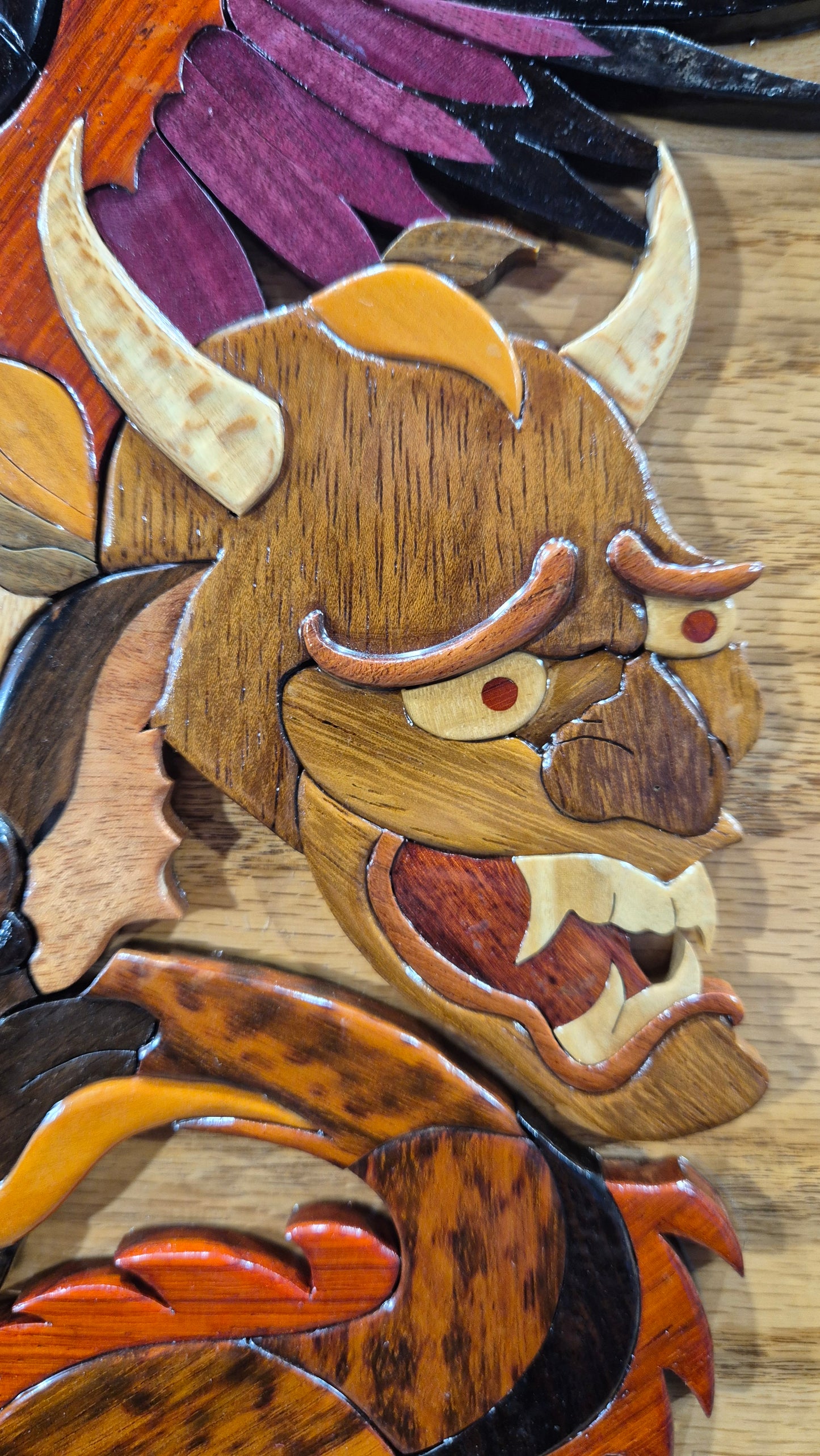 Art de l'intarsia "fresque monumentale japonaise "